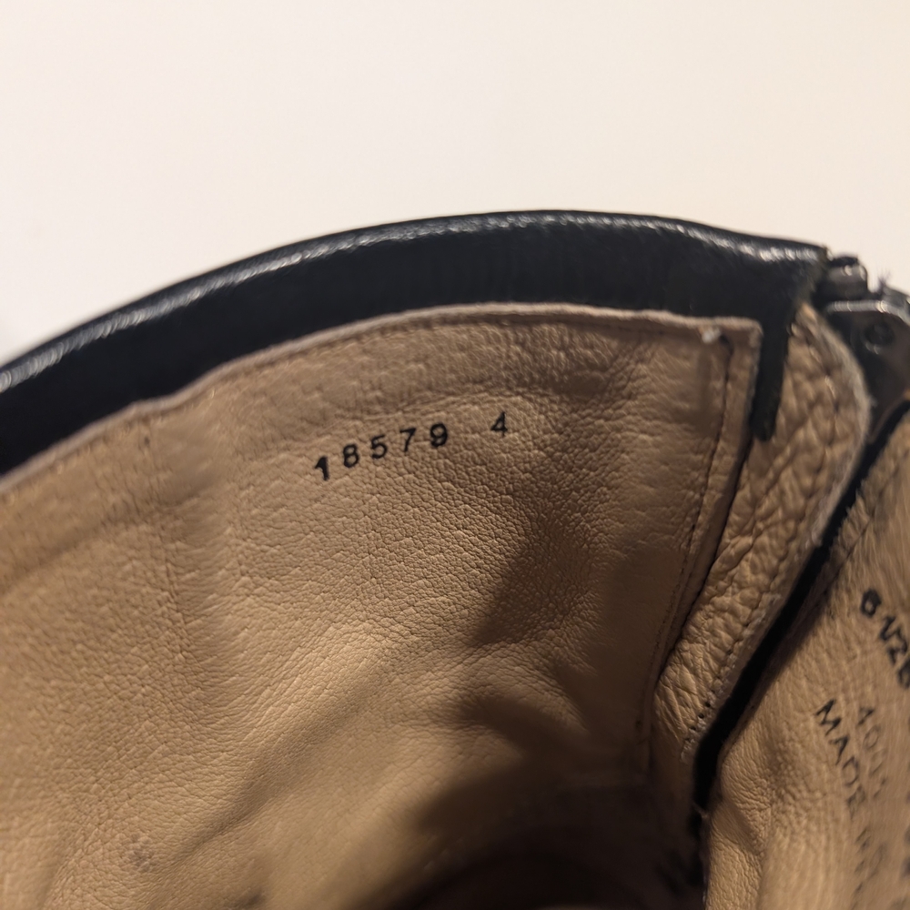 Frye Black Leather Harness Ankle Boots - Picture 6 of 9